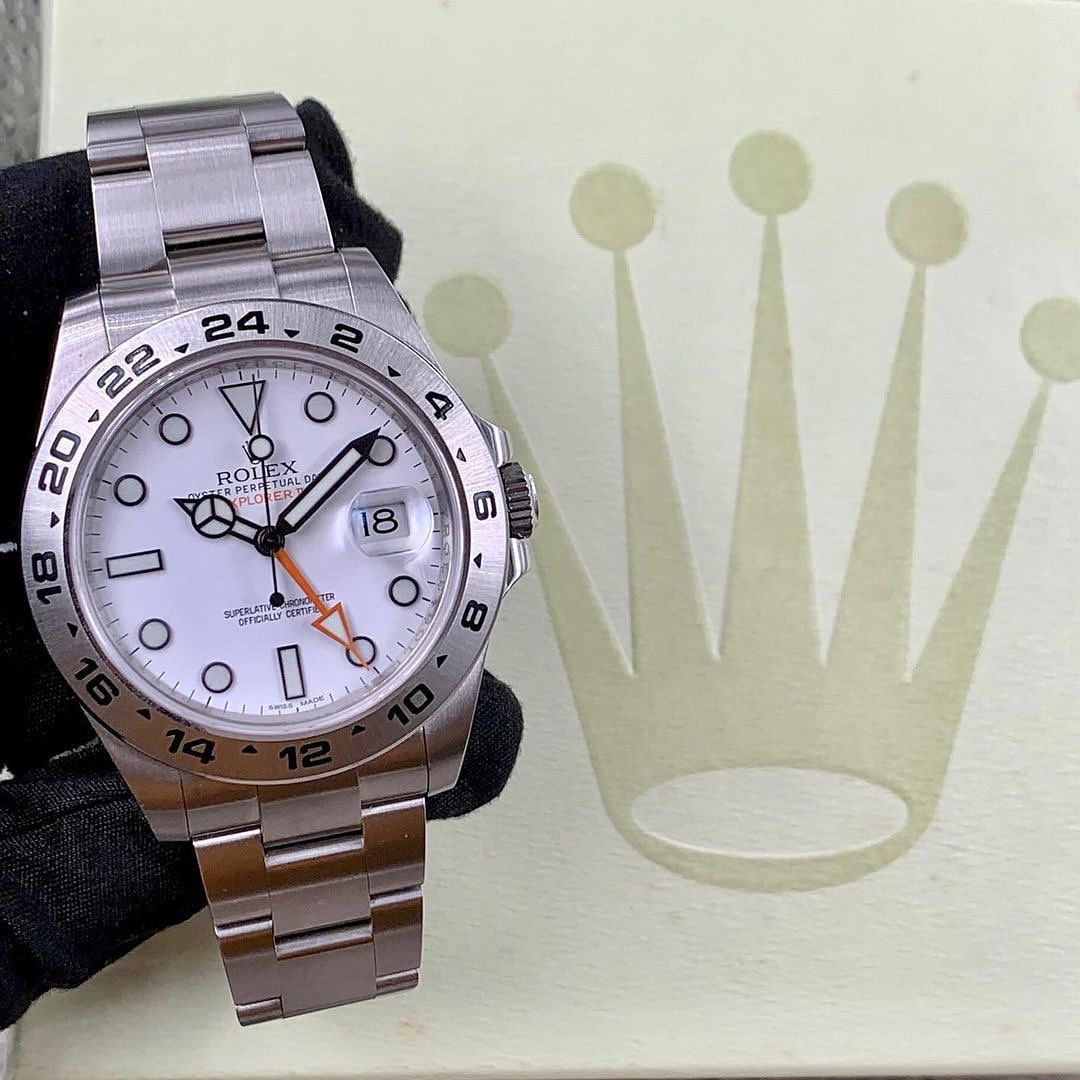 Explorer 2Rolex Explorer II Bianco “Polar” – GMT Lancetta Arancione | Replica