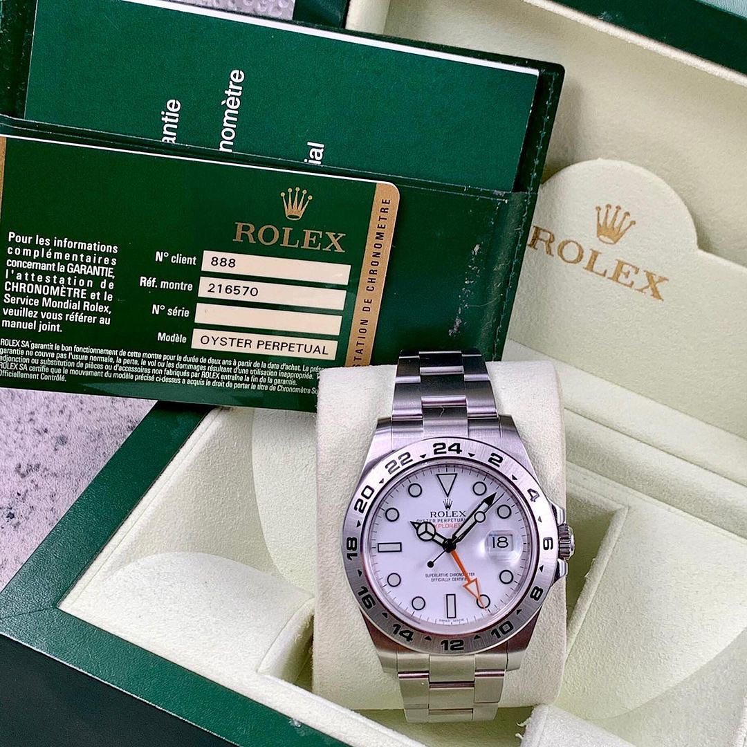 Explorer 2Rolex Explorer II Bianco “Polar” – GMT Lancetta Arancione | Replica