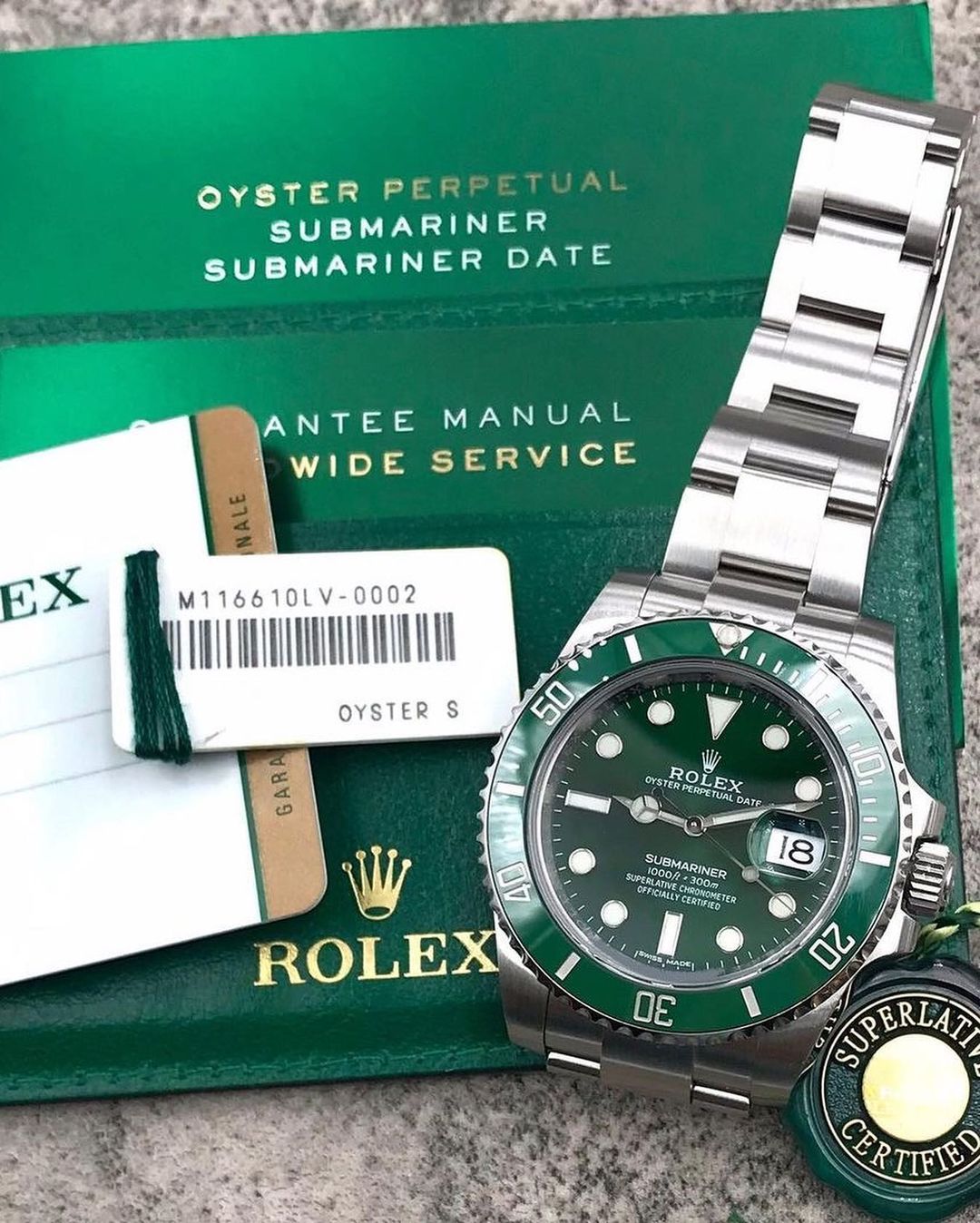Submariner Date Automatico Acciaio Lunetta Verde Quadrante Verde – Rolex