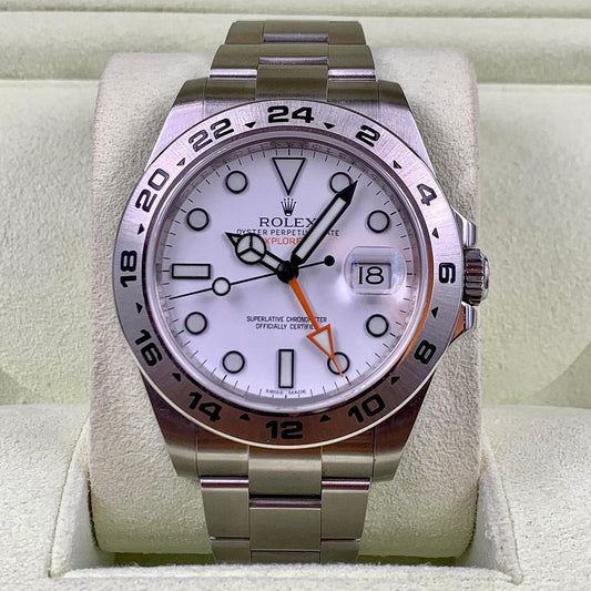 Explorer 2Rolex Explorer II Bianco “Polar” – GMT Lancetta Arancione | Replica