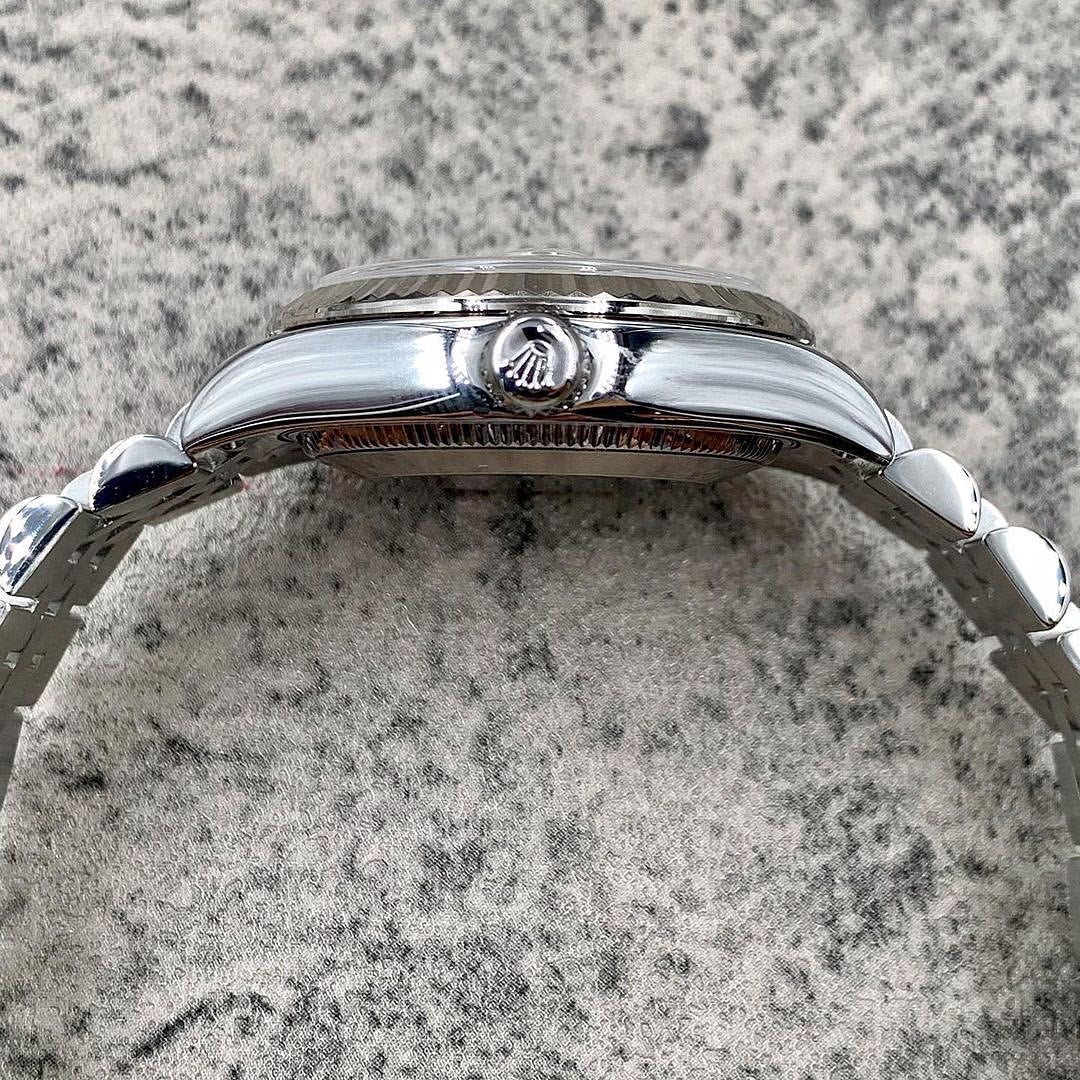 Rolex Datejust Argento con Diamanti e Bracciale Jubilee | Replica