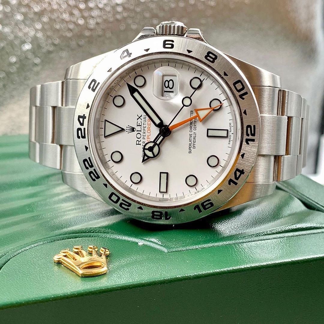 Explorer 2Rolex Explorer II Bianco “Polar” – GMT Lancetta Arancione | Replica